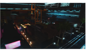 Luna Colony shipping yard and docks.